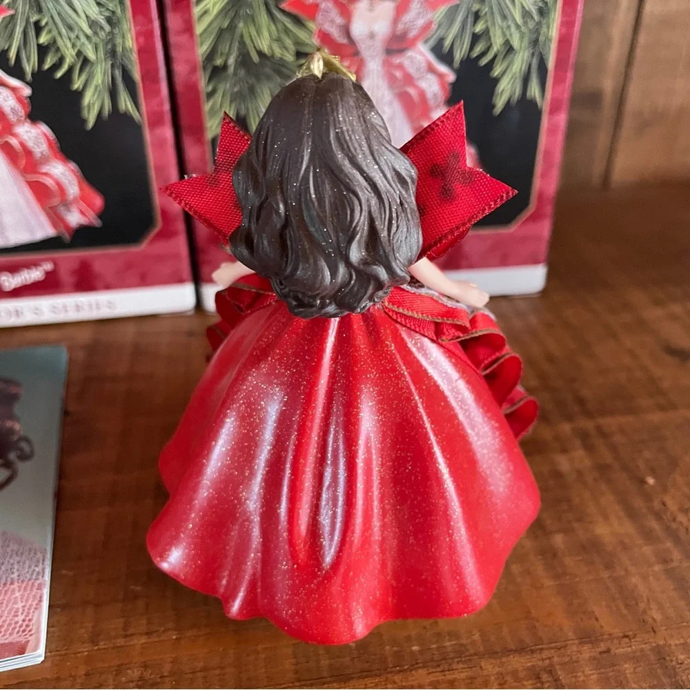 Lot Of 4 Holiday Barbie Hallmark Christmas Ornaments 1997 #5 NEW NEVER DISPLAYED